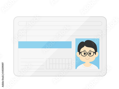 男性の免許証のイラスト