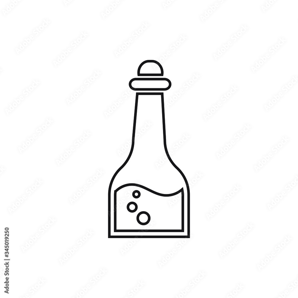 Aroma massage oil line icon isolated on white background Aroma massage oil line icon isolated on white background