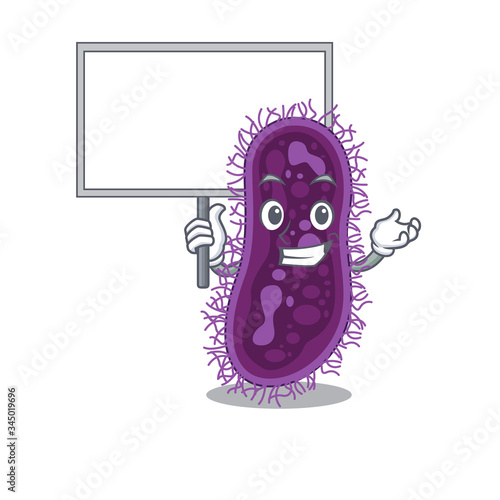 An icon of lactobacillus rhamnosus bacteria mascot design style bring a board