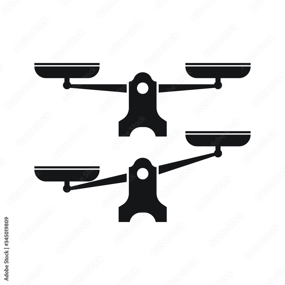 Scales icon design isolated on white background Scales icon design isolated on white background