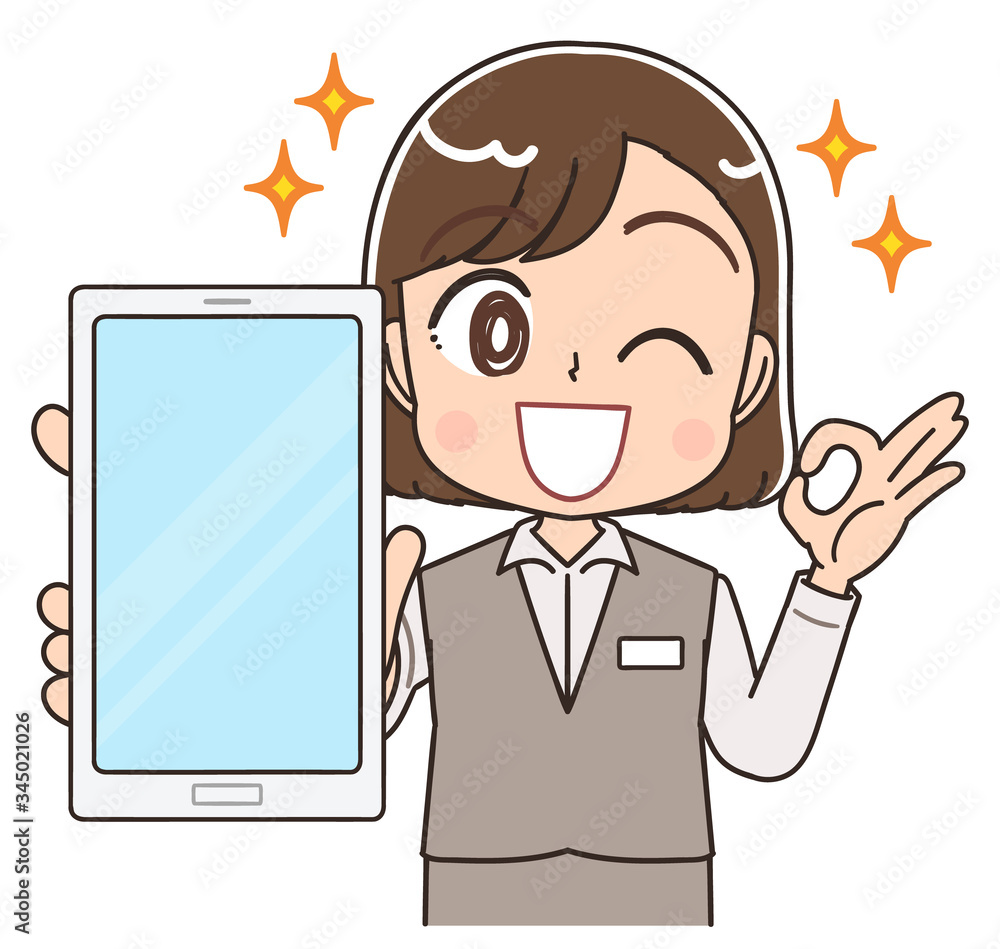 制服 スタッフ 受付 医療事務 店員 イラスト