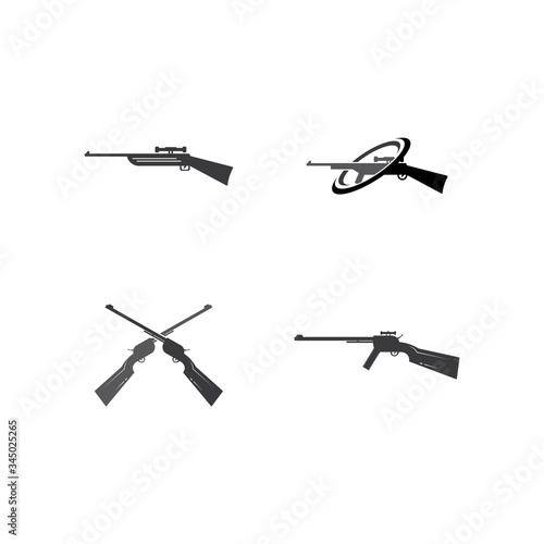 Sniper hunting rifle icons