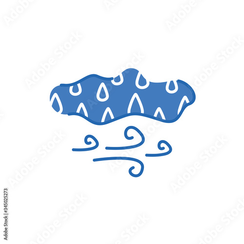 wind weather symbol and clouds sky