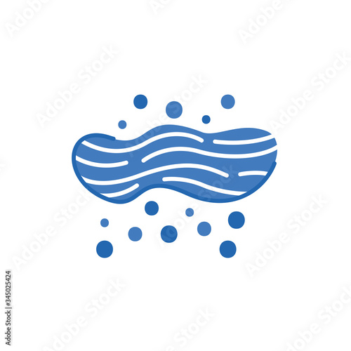 cloud rainy weather symbol isolated icon