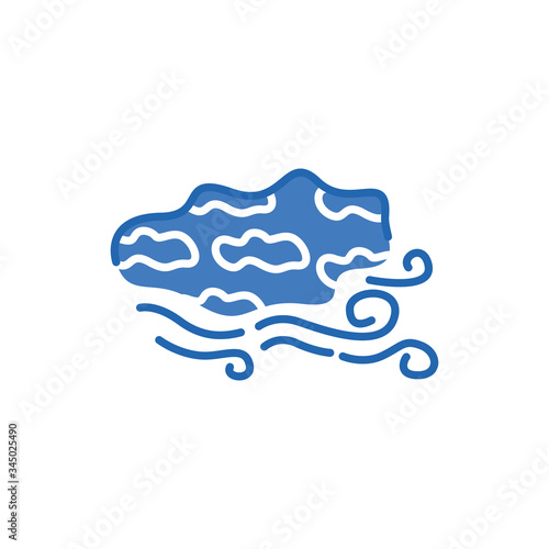 wind weather symbol and clouds sky