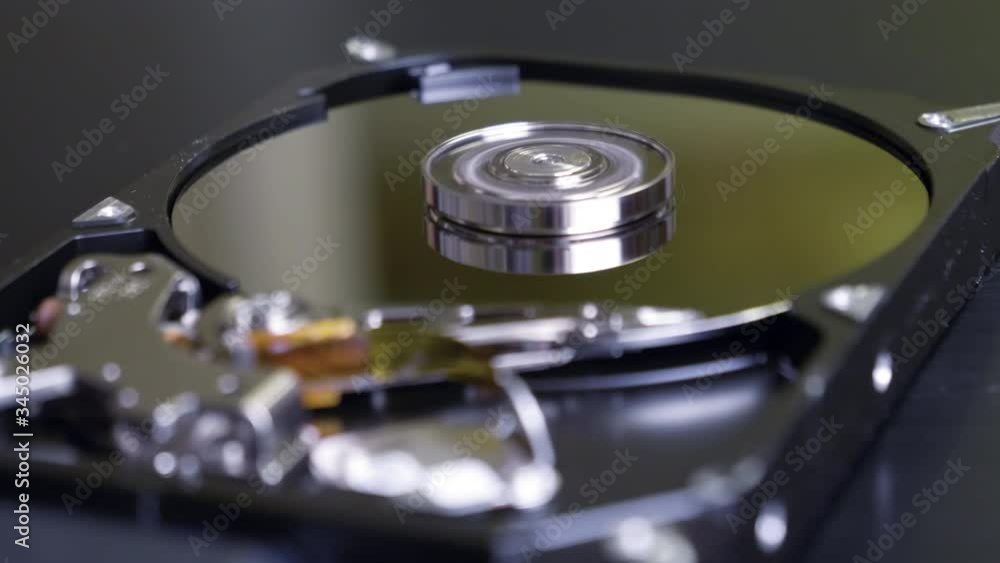 Close-Up of Spinning Computer Hard Drive Close-Up of Spinning Computer Hard Drive