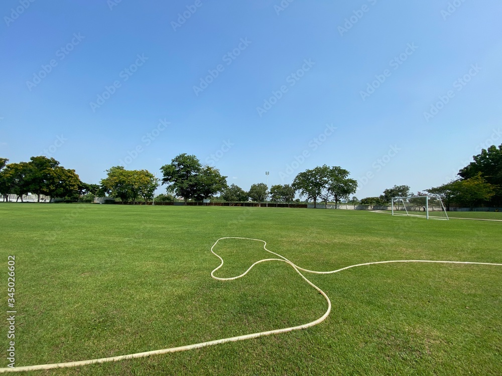Fototapeta premium football field with lines