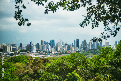 View of Panama City from Metropolitan Natural Park, Panama City, Panama, Central America 