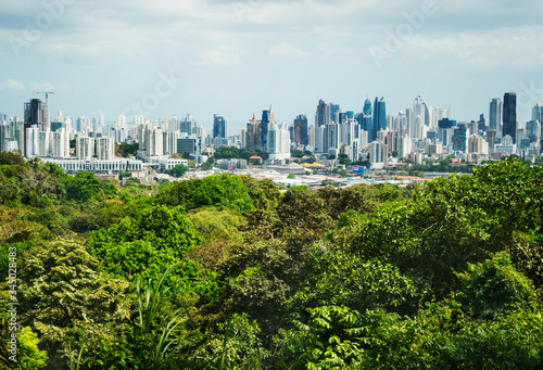 View of Panama City from Metropolitan Natural Park, Panama City, Panama, Central America 