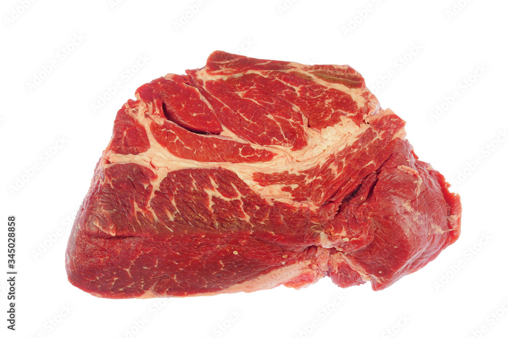 fresh beef isolated on white background