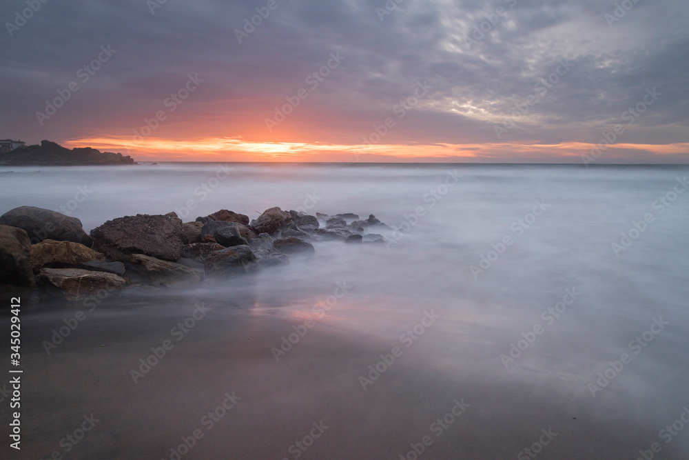 Fototapeta premium Fine di un tramonto