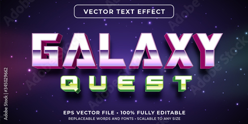 Editable text effect - retro galaxy game style