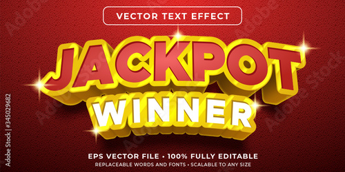 Editable text effect - jackpot prize style