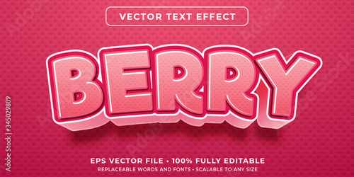 Editable text effect - fruit berry style