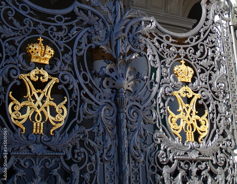 Detail of the gate of St. Petersburg Cathedral