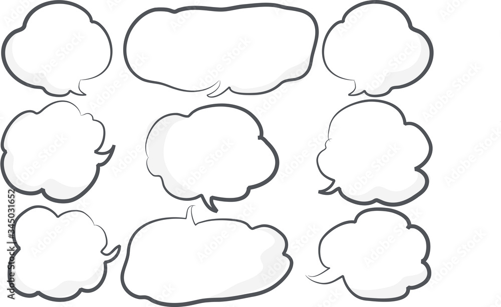 Fototapeta premium a lot of speech bubbles set