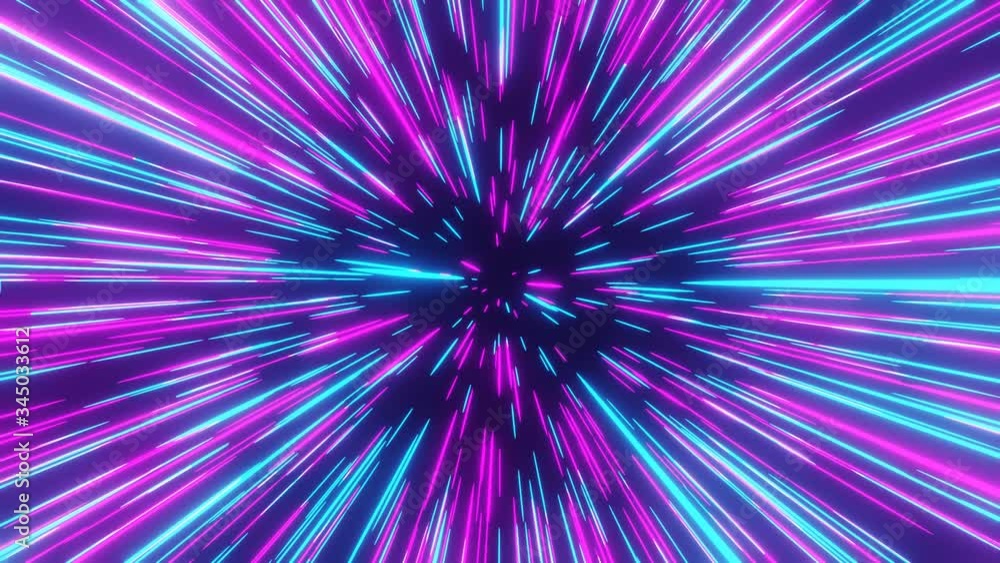 Purple Blue Abstract Meteor or Light speed in Space Fall Down on Black Background. Glow Meteor or speed Light like fireworks fall down in front of camera. Purple Blue Abstract Meteor or Light speed in Space Fall Down on Black Background. Glow Meteor or speed Light like fireworks fall down in front of camera.