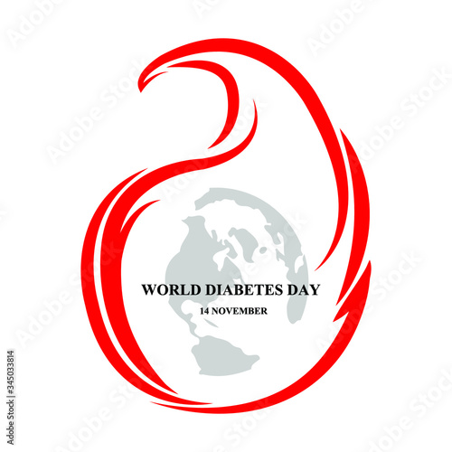 WORLD DIABETES DAY, 14 NOVEMBER logo blue circle diabetes with worldwide inside