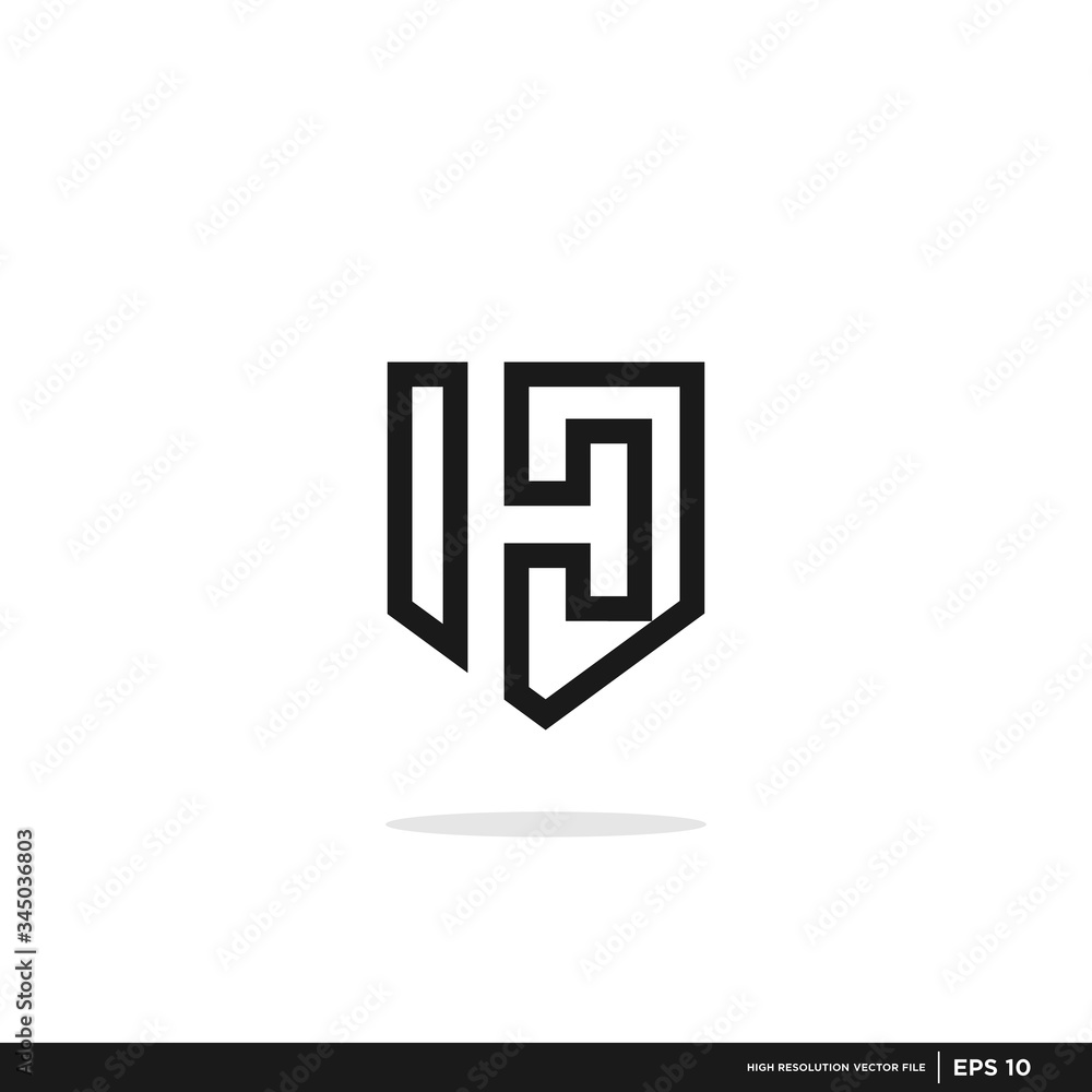 vector logo with modern construction shapes and letters vector logo with modern construction shapes and letters