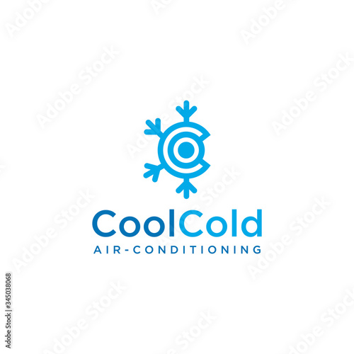 Creative modern frozen sign logo icon vector template