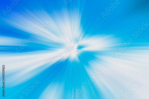 Abstract blur blue light zooming focus. © Sugrit