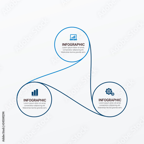 Modern Infographics Template with 4 options. Vector infographic element. - Vector