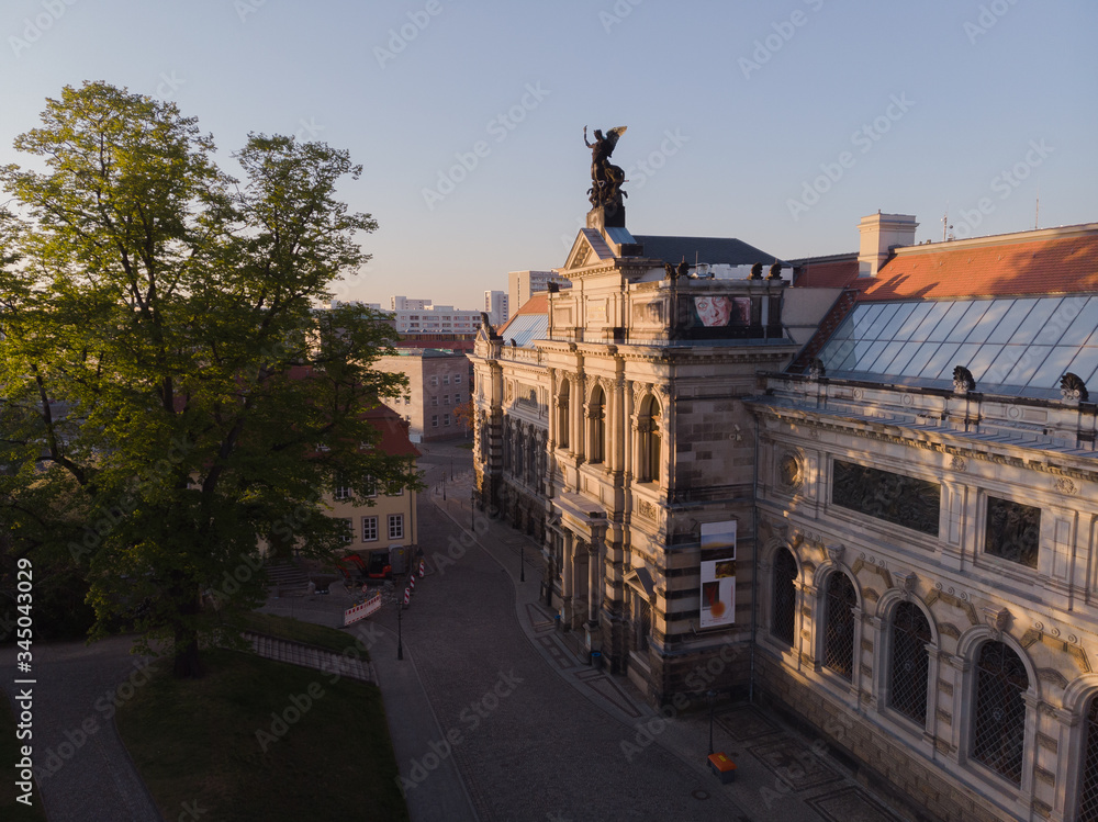 Naklejka premium sunset over dresden
