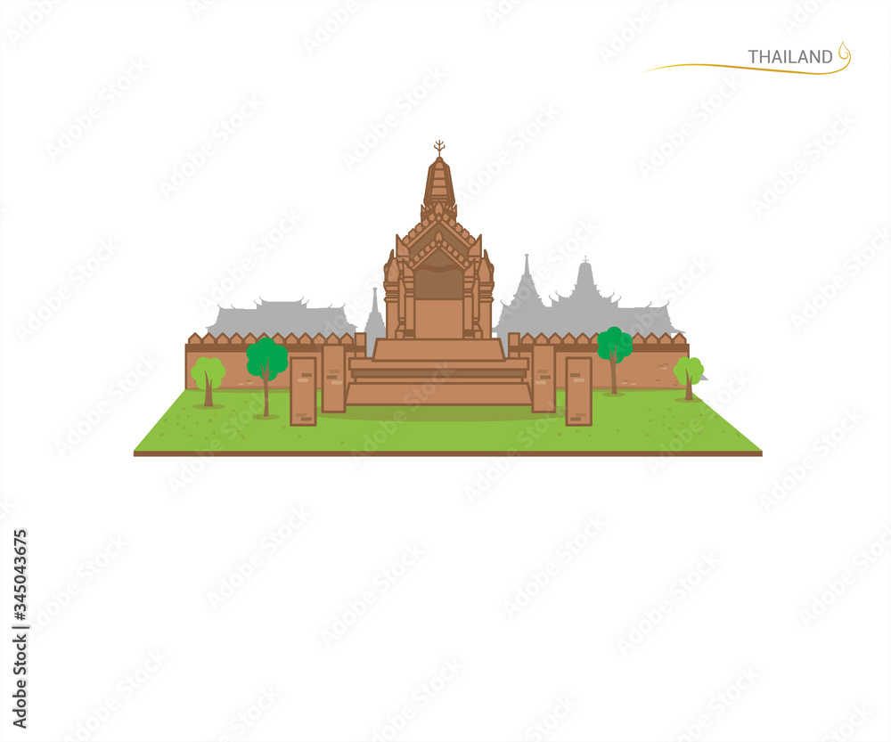 A vector illustration of Info graphic elements for traveling to Thailand