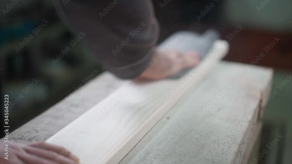 Processing and sanding wood surface Processing and sanding wood surface
