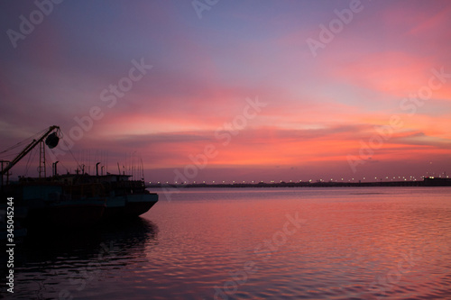 sunset in the port © Randy Dewangga
