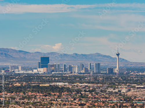 Принти на полотні High angle view of the Las Vegas strip skyline and cityscape