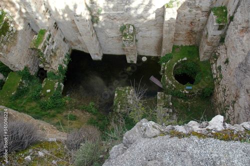 Slika na platnu Remains of the New Testament Pools of Bethesda in Jerusalem, Israel