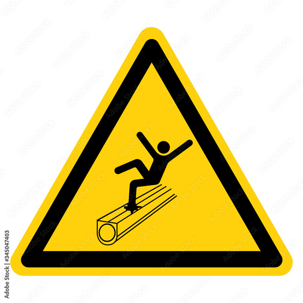 Warning Walking Or Standing On Conveyor Cover Symbol Sign ,Vector Illustration, Isolate On White Background Label. EPS10 Warning Walking Or Standing On Conveyor Cover Symbol Sign ,Vector Illustration, Isolate On White Background Label. EPS10