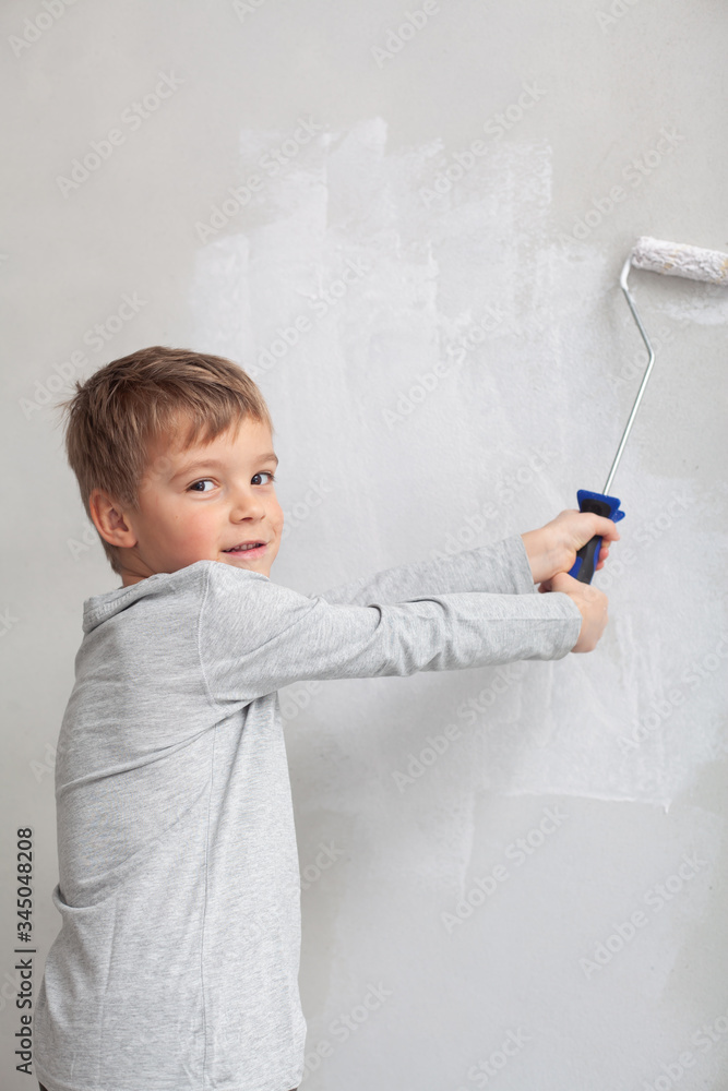 Painting the interior of a family house.