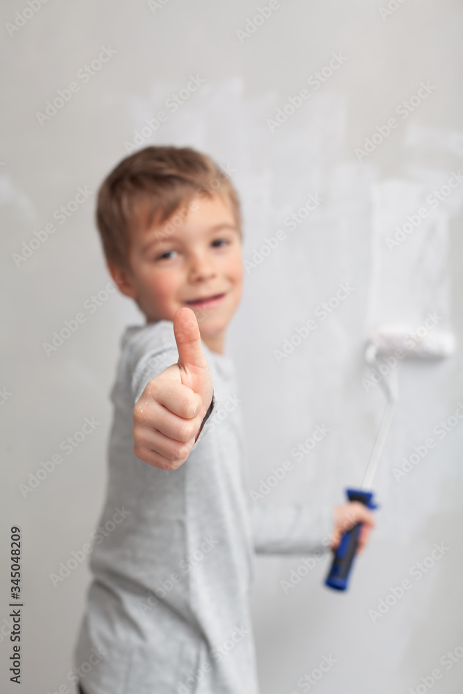 Painting the interior of a family house.