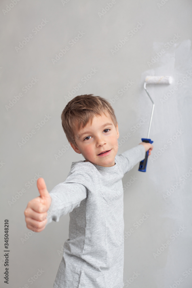 Painting the interior of a family house.