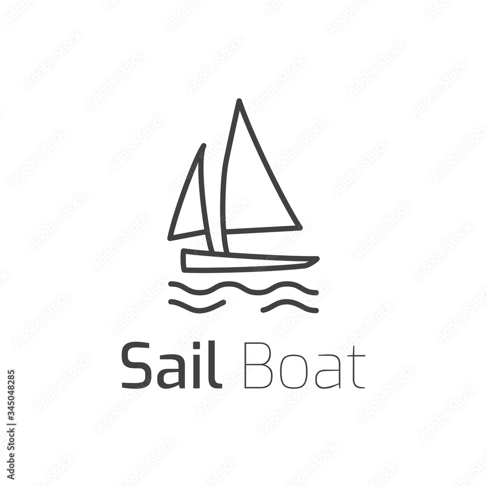 Sail Boat logo icon template. Vector illustration. Modern design Sail Boat logo icon template. Vector illustration. Modern design