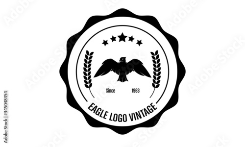 vintage-style emblem logo with an eagle theme