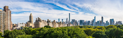 Central park,new york,usa. 09-01-17: central park with Manhattan skyline on the sunny day in summer season.