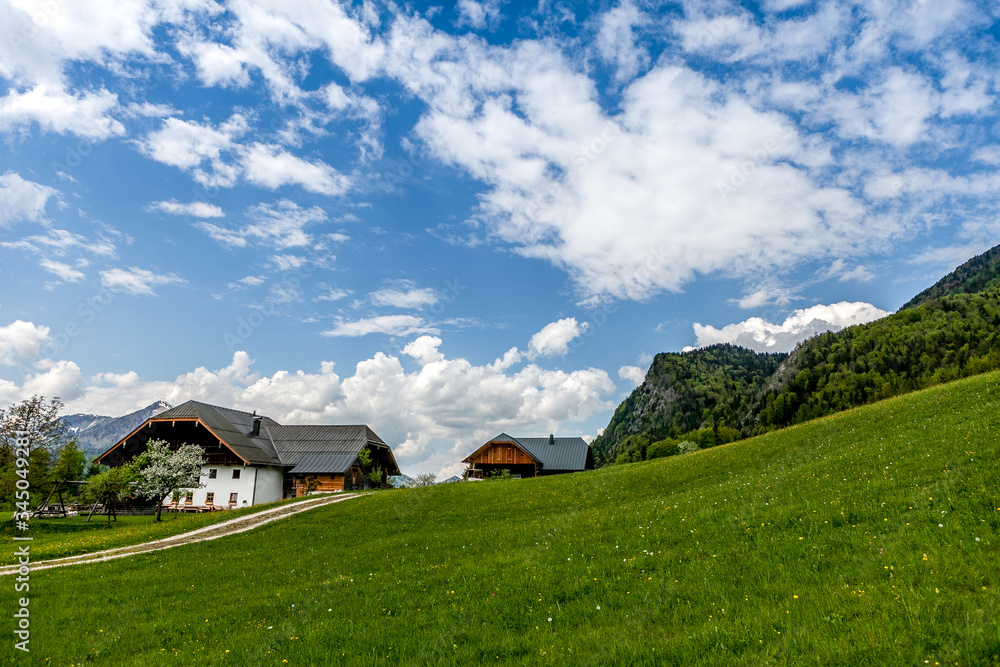 Rural landscape in the Austrian Alps. Rural landscape in the Austrian Alps.