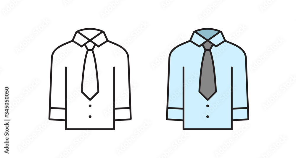 Business shirt icon. Linear vector icon in a flat style. Business shirt icon. Linear vector icon in a flat style.