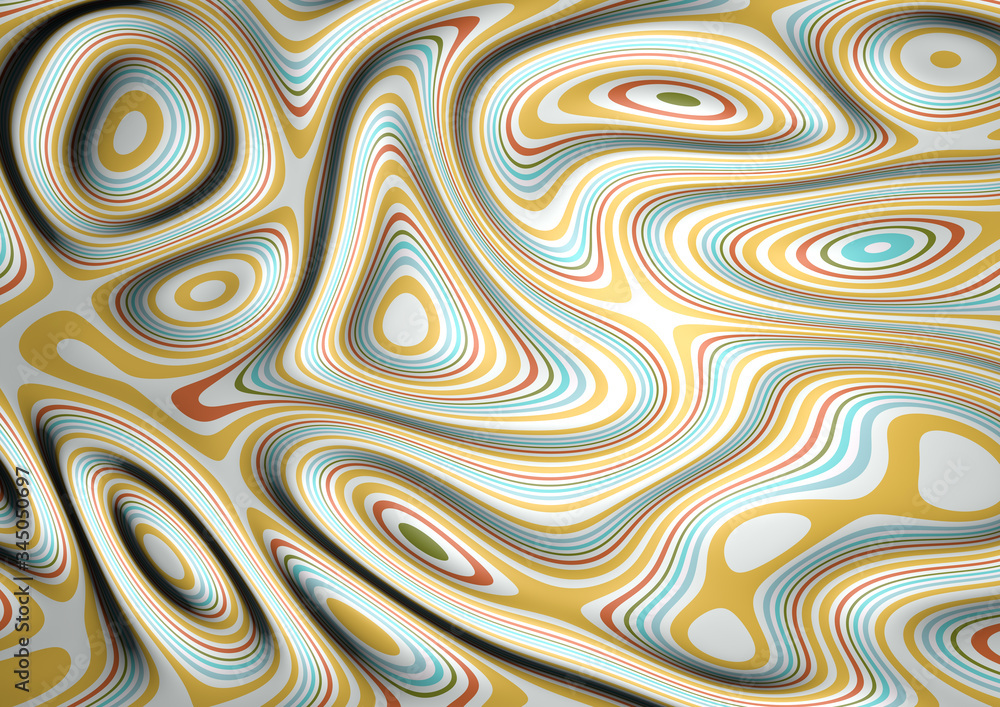 A 3D rendering image of abstract illusion flow fluid ink art background A 3D rendering image of abstract illusion flow fluid ink art background