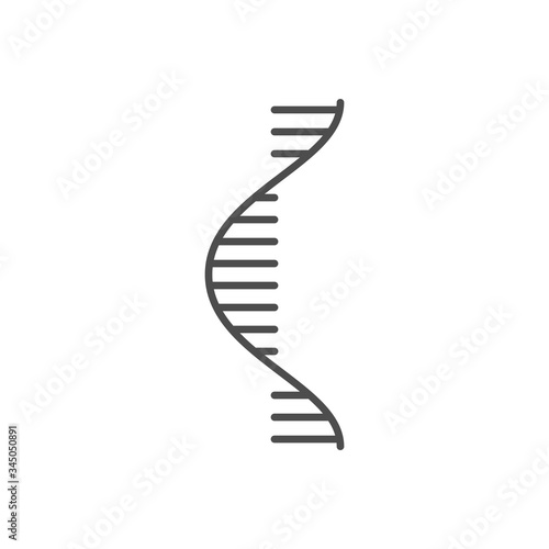 RNA related vector thin line icon. Isolated on white background. Editable stroke. Vector illustration. photo