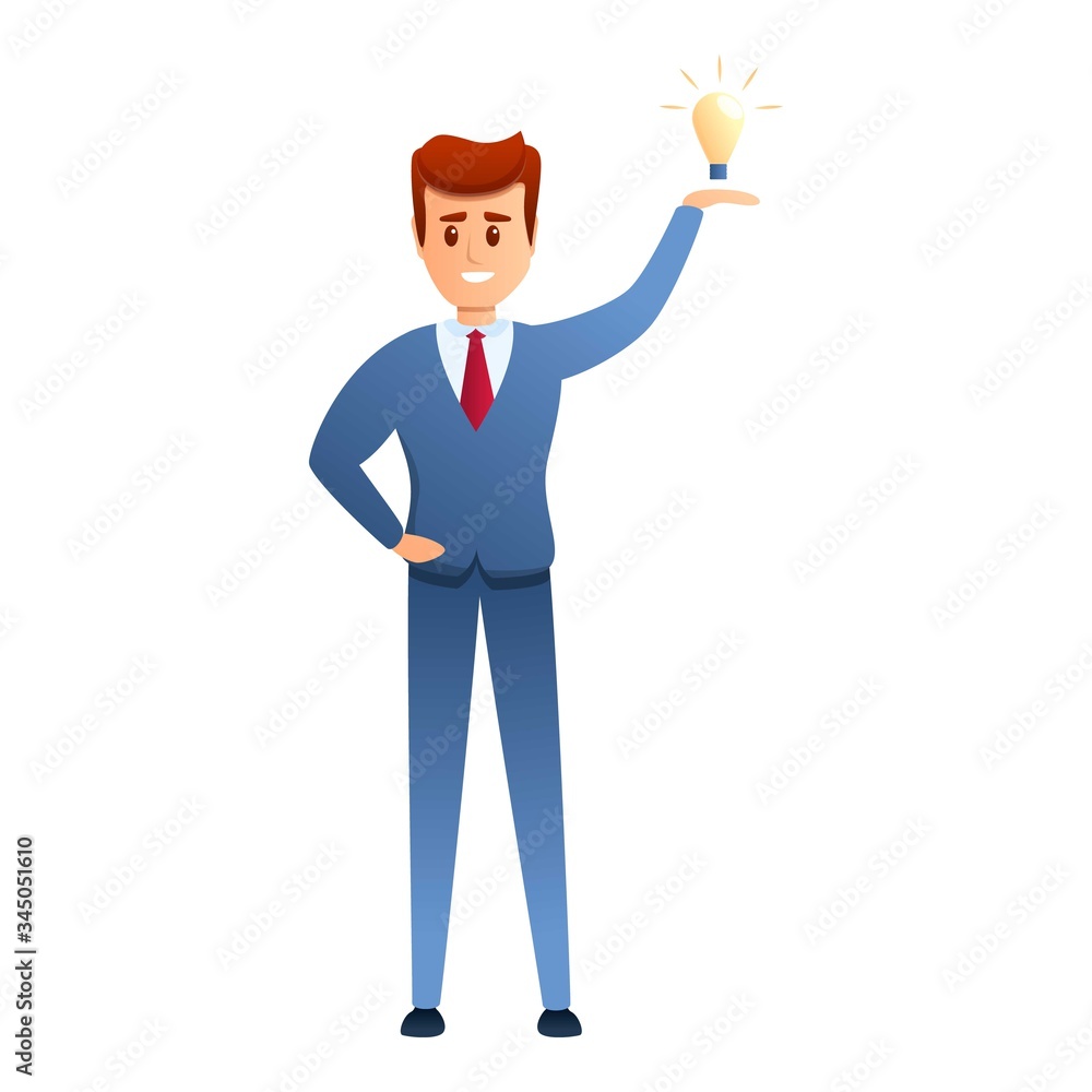 Entrepreneur idea icon. Cartoon of entrepreneur idea vector icon for web design isolated on white background Entrepreneur idea icon. Cartoon of entrepreneur idea vector icon for web design isolated on white background