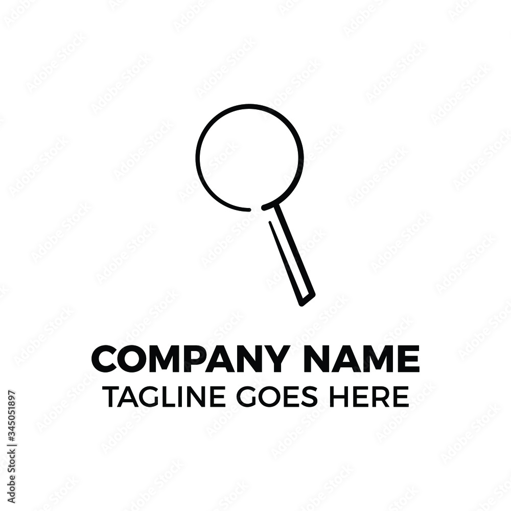 simple design logo object magnifying glass simple design logo object magnifying glass