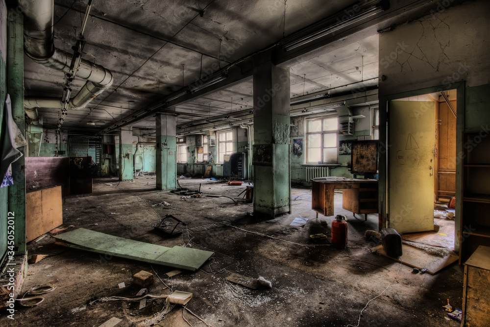 Old and terrible abandoned workshop in Russia Old and terrible abandoned workshop in Russia
