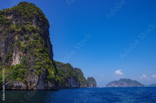 Beautiful limestone and the clear sea Phi Phi Leh south of Thailand, Krabi Province, Thailand, Asia © smoke666