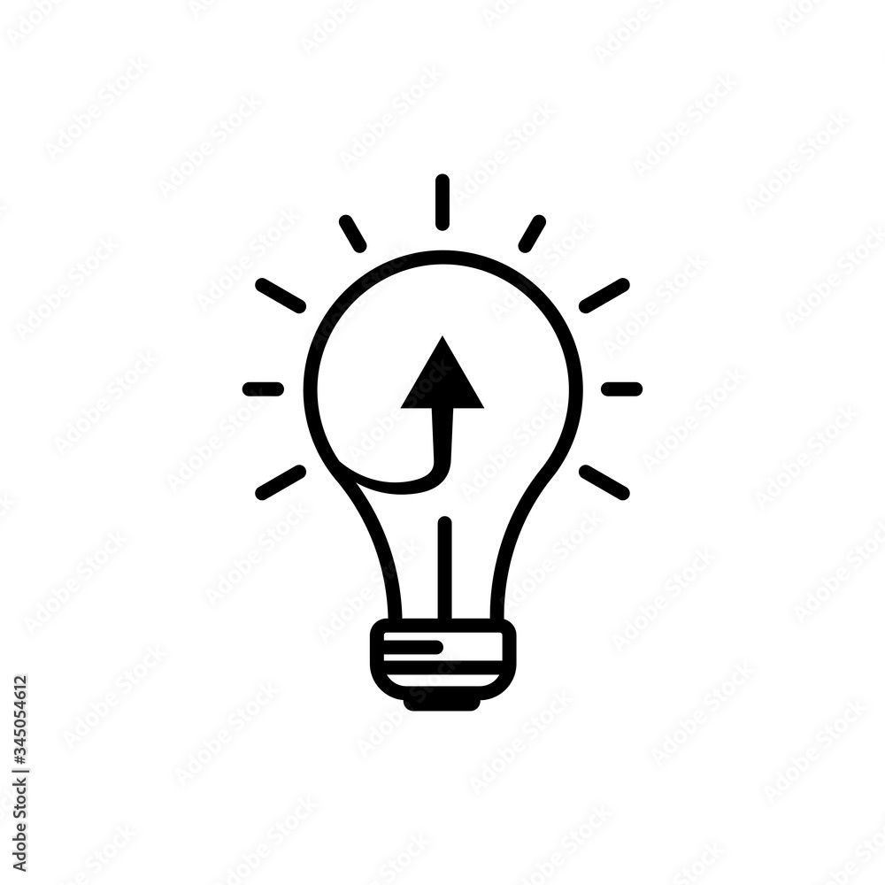 Innovation line icon. Light bulb and cog inside. Premium quality graphic design element. Modern sign. Design template vector Innovation line icon. Light bulb and cog inside. Premium quality graphic design element. Modern sign. Design template vector