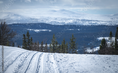 Cross country skiing. Empty...