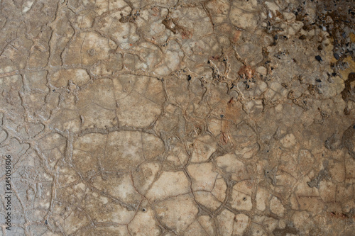 Cracks on the cement surface, abstract background